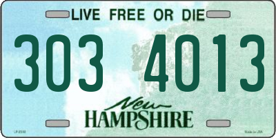 NH license plate 3034013