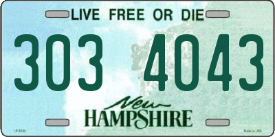 NH license plate 3034043