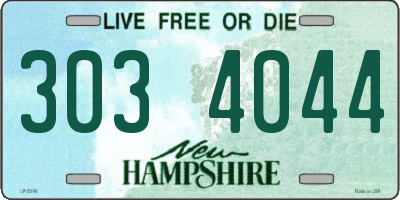 NH license plate 3034044