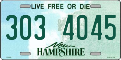 NH license plate 3034045