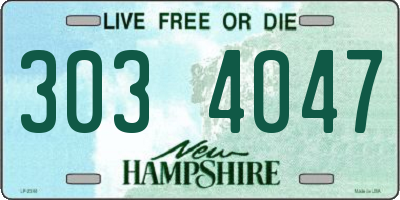 NH license plate 3034047