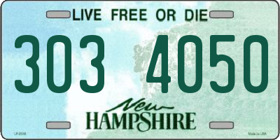 NH license plate 3034050