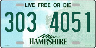 NH license plate 3034051
