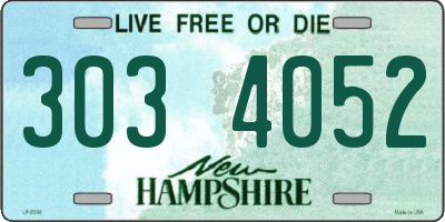NH license plate 3034052