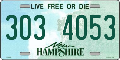 NH license plate 3034053