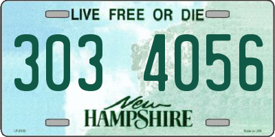 NH license plate 3034056