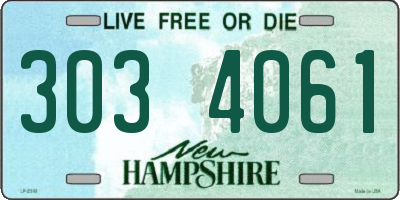 NH license plate 3034061