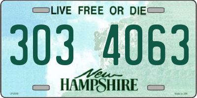 NH license plate 3034063