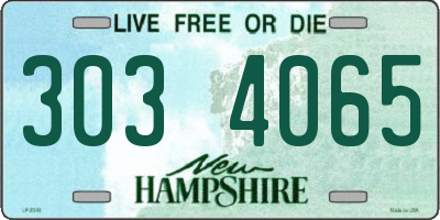 NH license plate 3034065