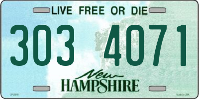 NH license plate 3034071