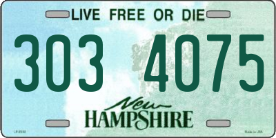 NH license plate 3034075