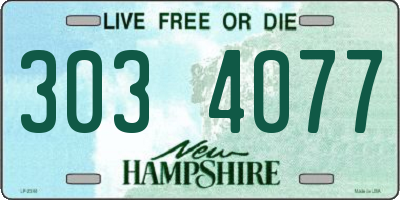 NH license plate 3034077