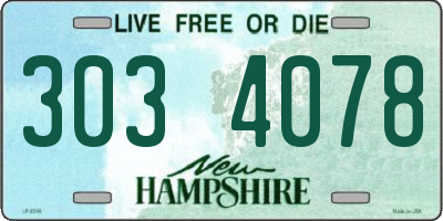 NH license plate 3034078