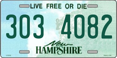 NH license plate 3034082