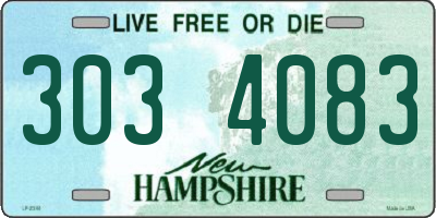 NH license plate 3034083