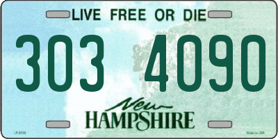 NH license plate 3034090