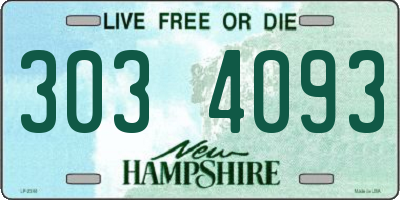 NH license plate 3034093
