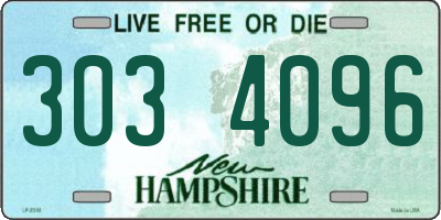 NH license plate 3034096