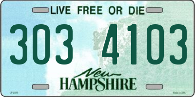 NH license plate 3034103