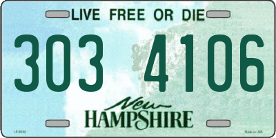 NH license plate 3034106