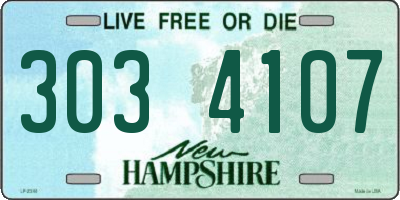 NH license plate 3034107