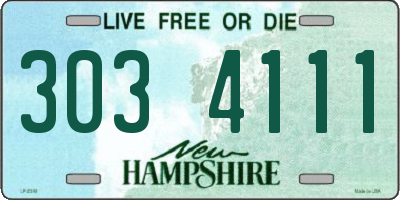NH license plate 3034111