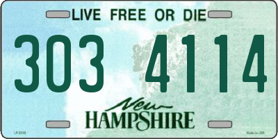 NH license plate 3034114