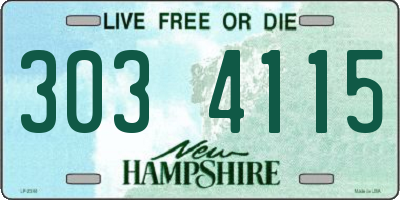 NH license plate 3034115