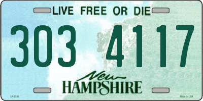NH license plate 3034117