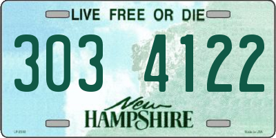 NH license plate 3034122