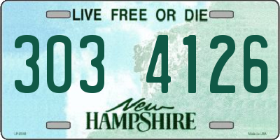NH license plate 3034126