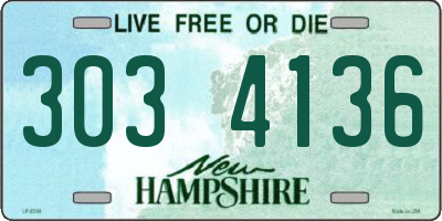 NH license plate 3034136