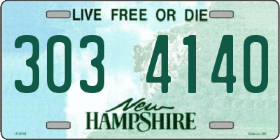 NH license plate 3034140