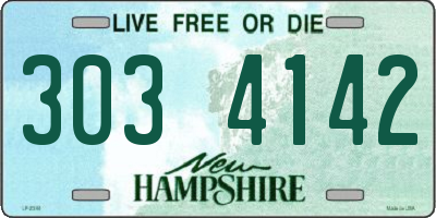 NH license plate 3034142