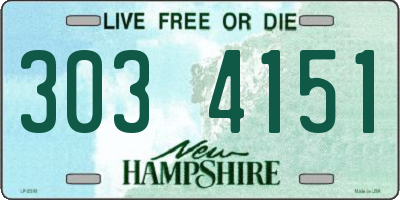 NH license plate 3034151