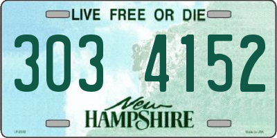 NH license plate 3034152