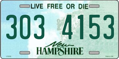 NH license plate 3034153