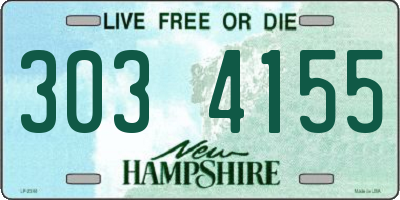 NH license plate 3034155