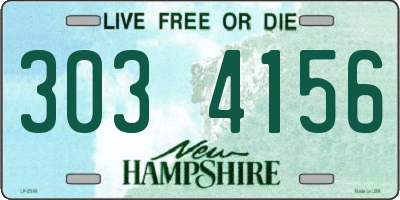 NH license plate 3034156
