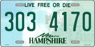 NH license plate 3034170
