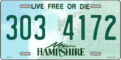 NH license plate 3034172