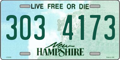 NH license plate 3034173