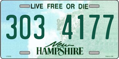 NH license plate 3034177