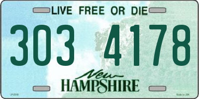 NH license plate 3034178