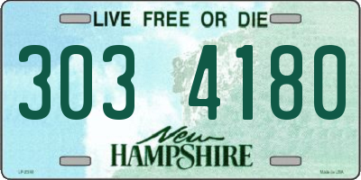 NH license plate 3034180