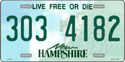 NH license plate 3034182