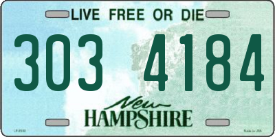 NH license plate 3034184