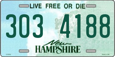 NH license plate 3034188