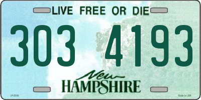 NH license plate 3034193