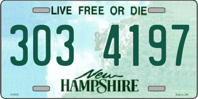 NH license plate 3034197